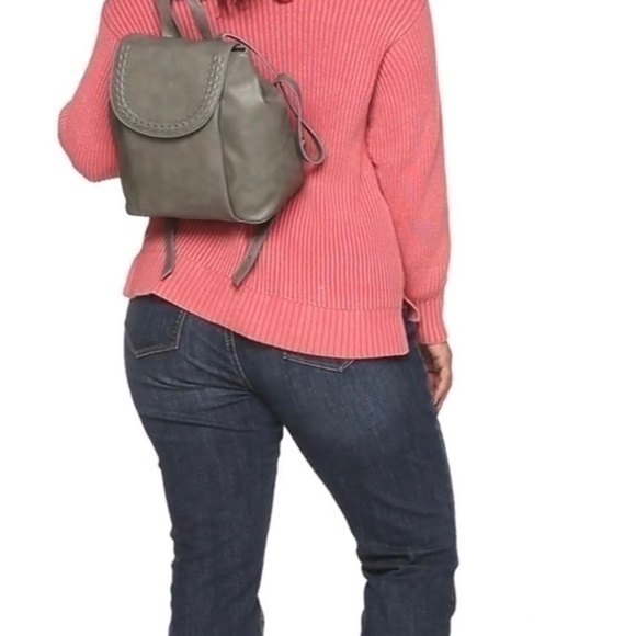 Sonoma Womens Plus Size Blue Cable Knit V Neck Sweater - Picture 3 of 7